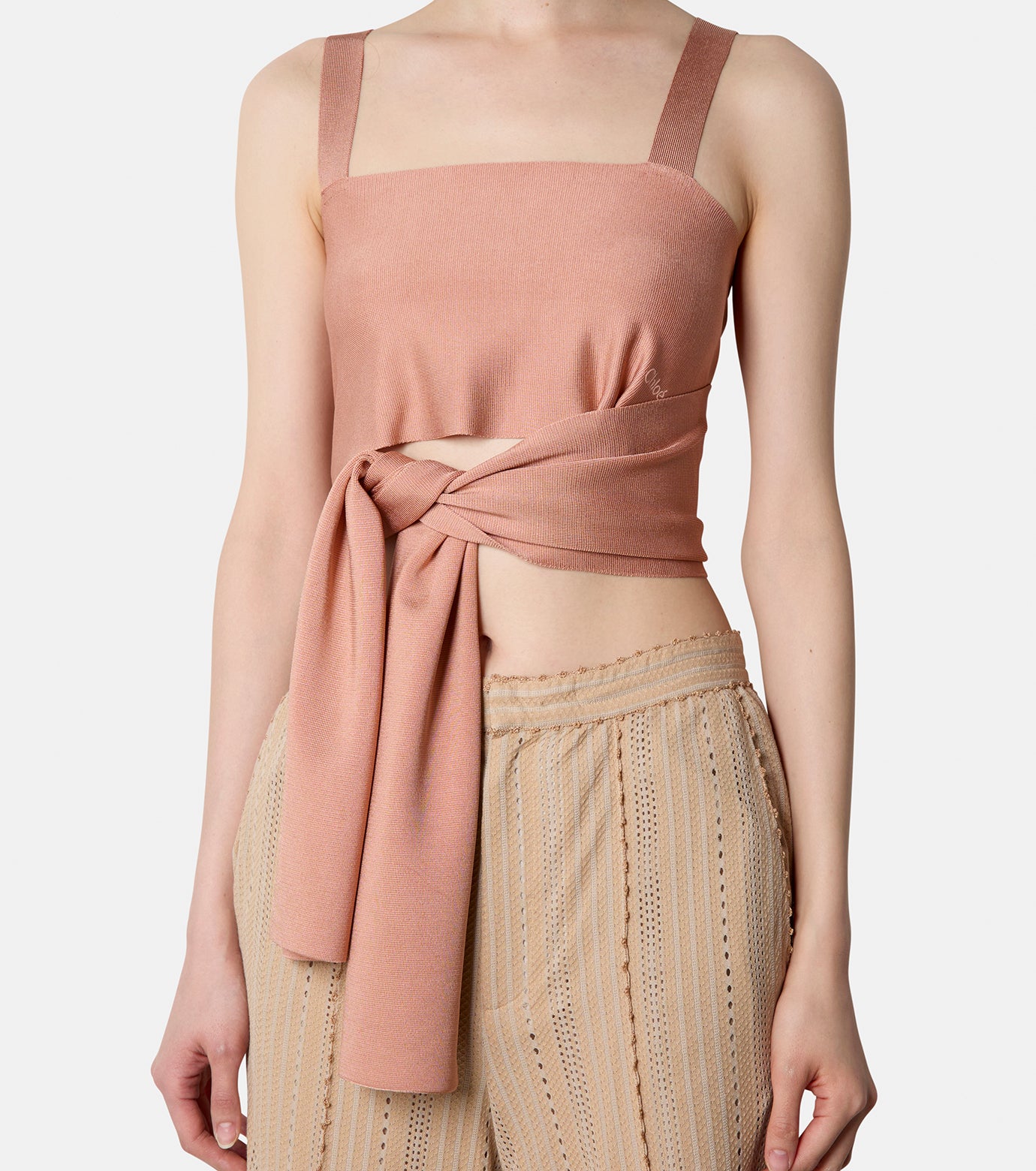 Viscose Knit Belted Top