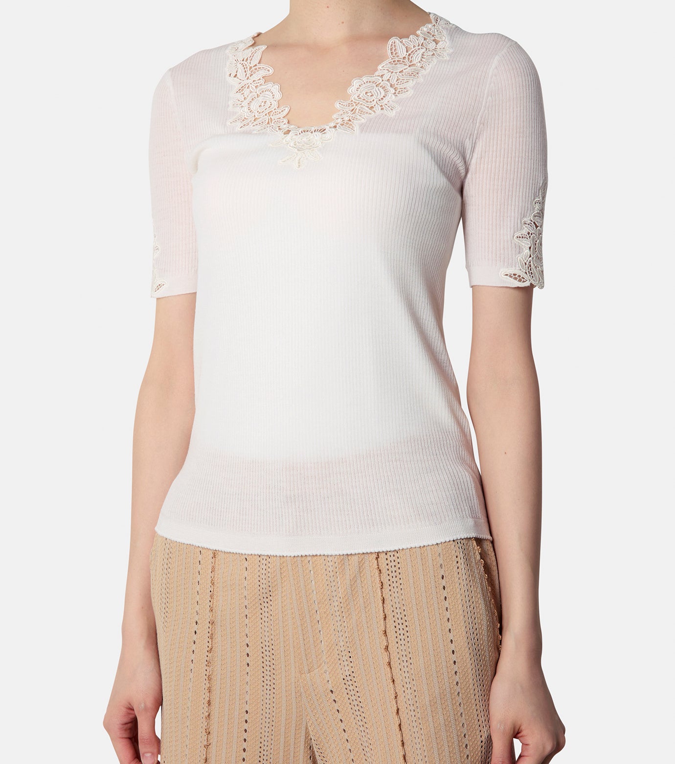 Guipure Lace SS Knit