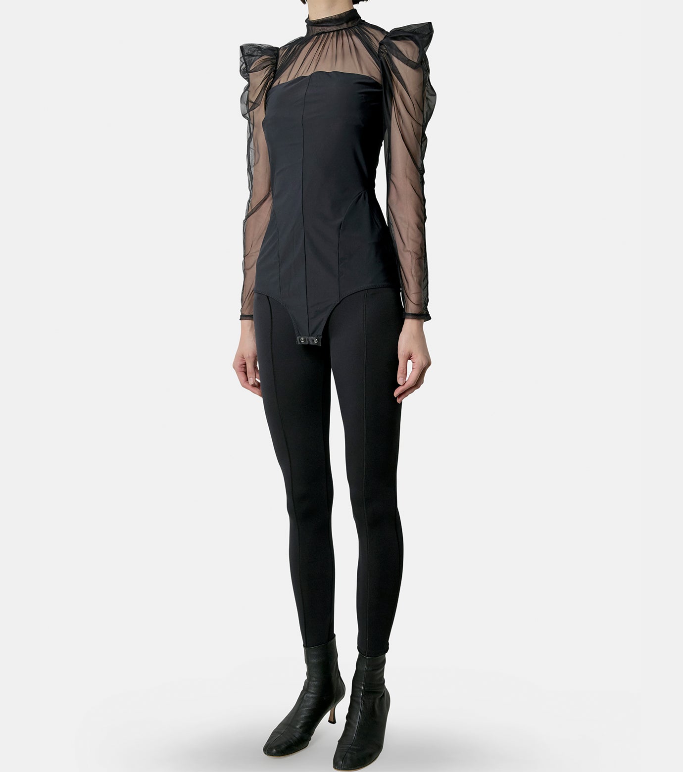 TULLE GATHERED BODYSUIT