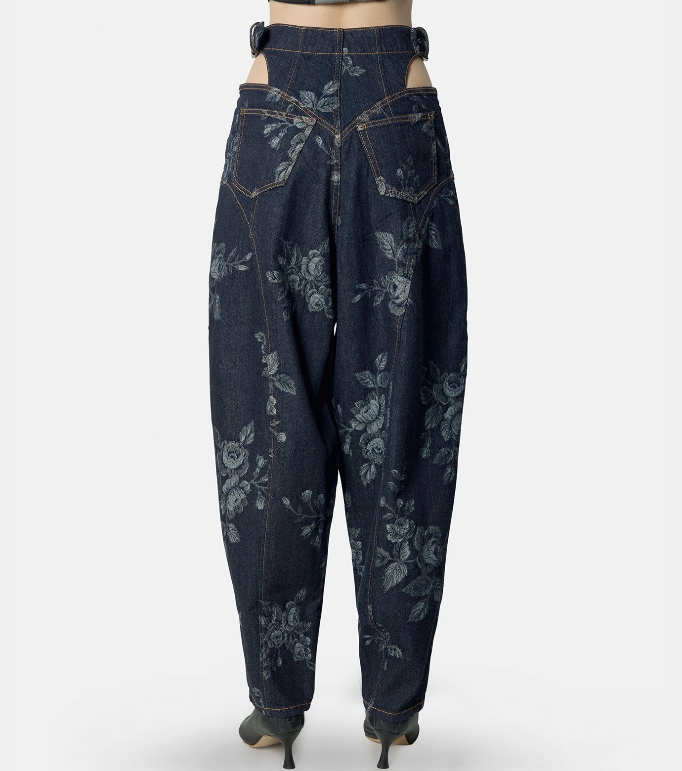 Rose Denim High-Waist Jeans