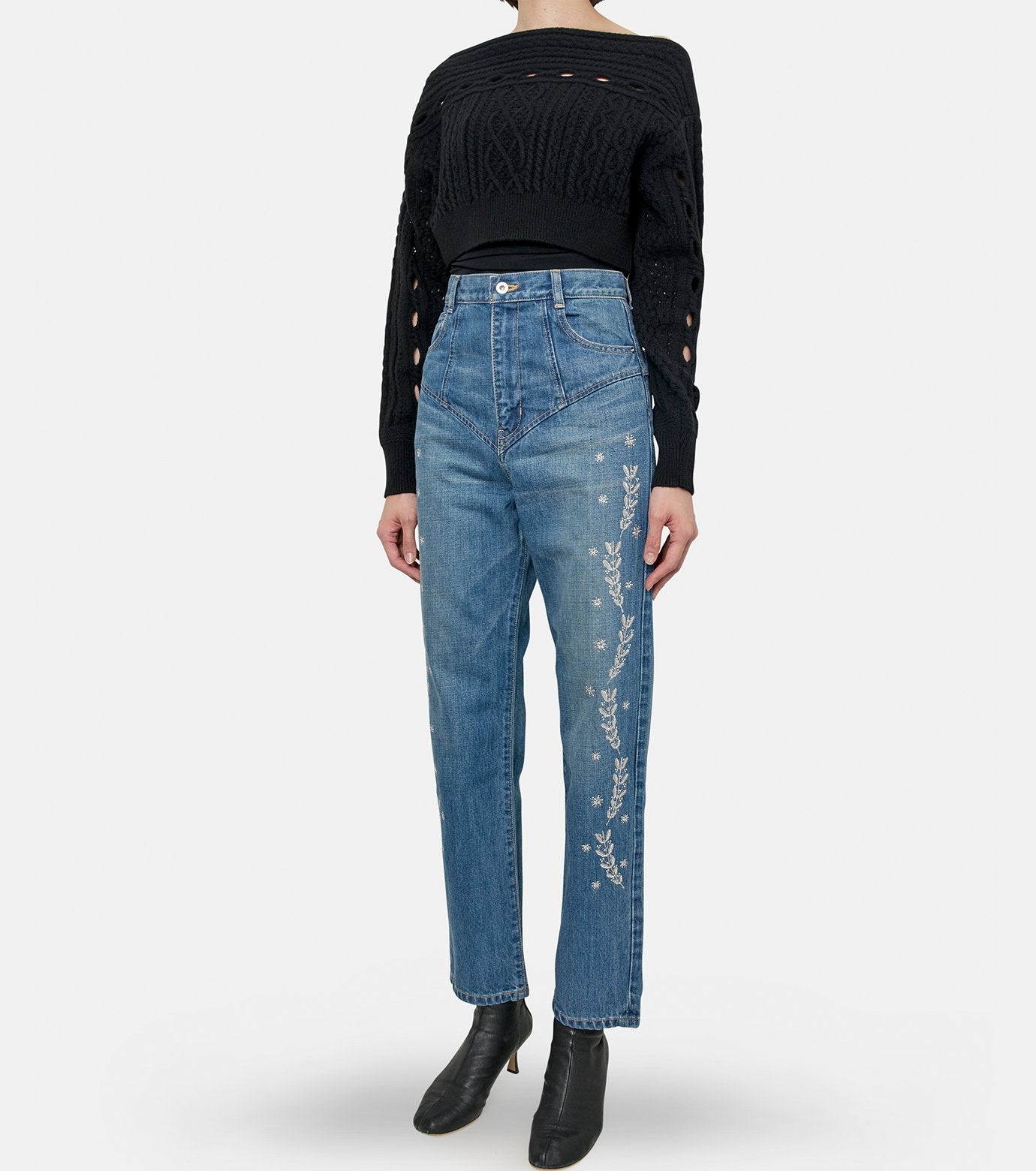 Cable Knit Short Jumper