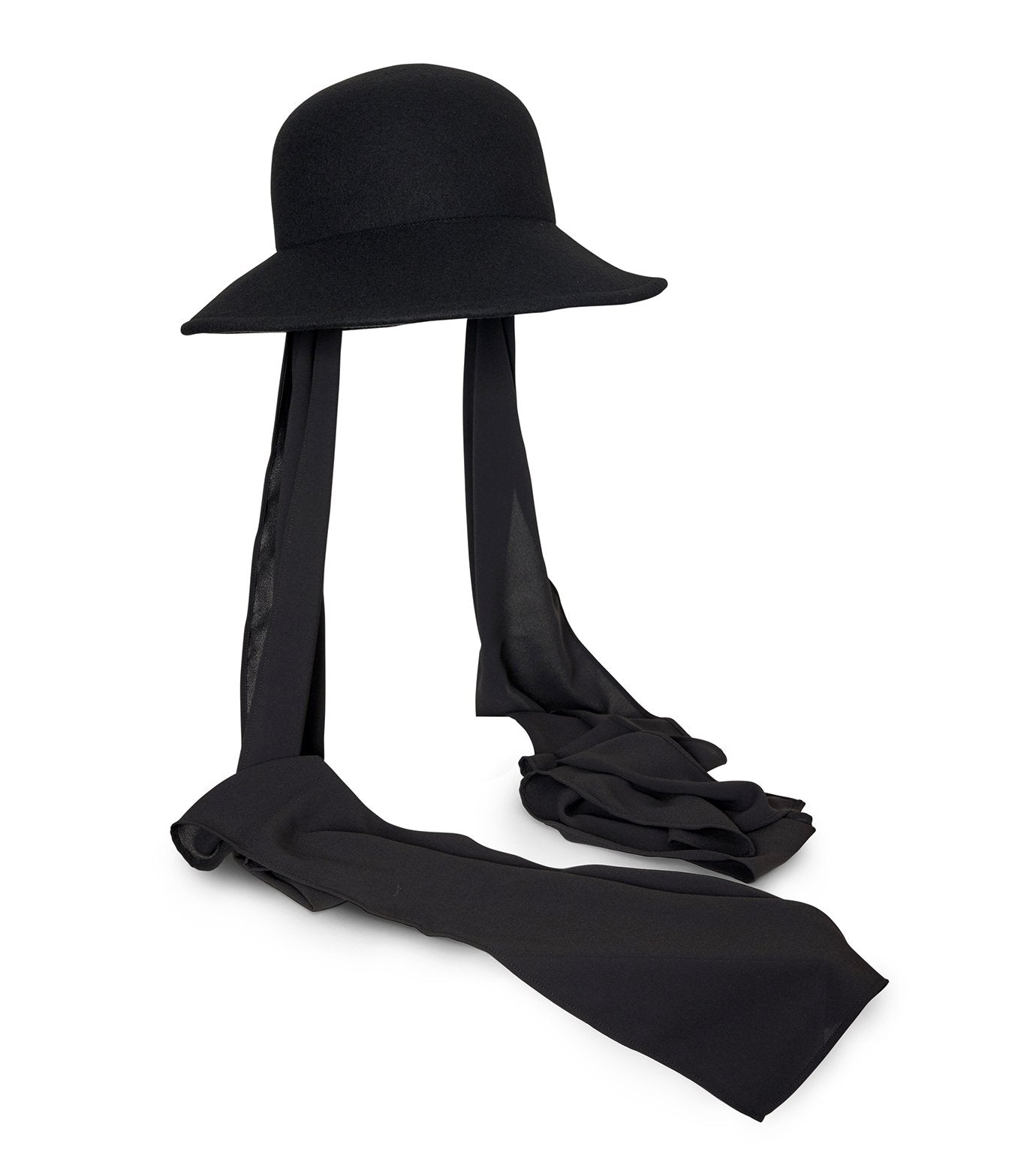 Hat w/Crepe Scarves