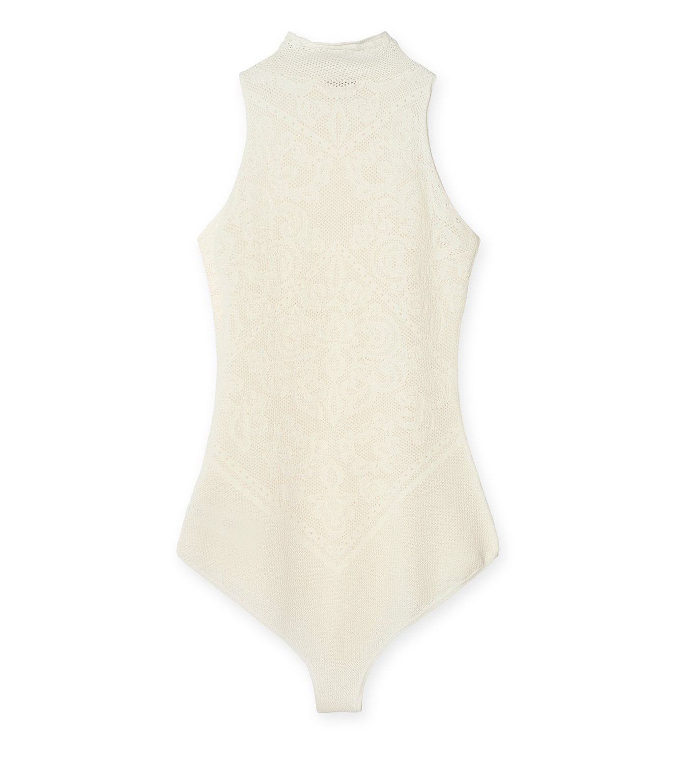 Damask LaceKnit Turtleneck Bodysuits