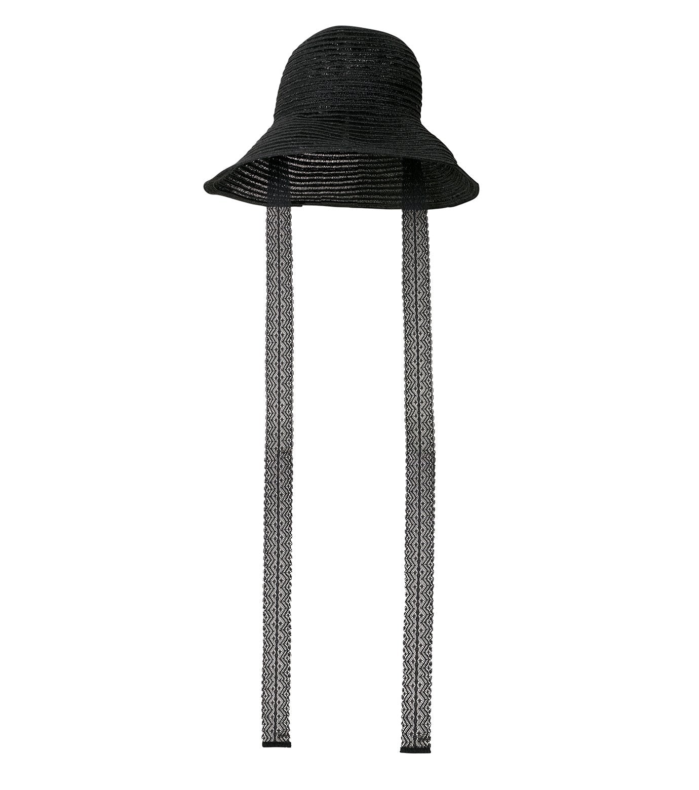 Straw Hat w/Lace Ribbon