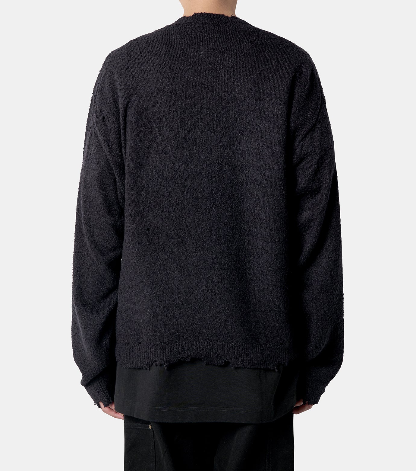 DISTRESSED KNIT PULLOVER