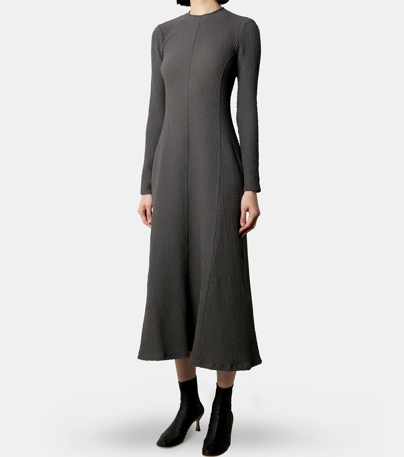 Smocked Jersey LS Dress