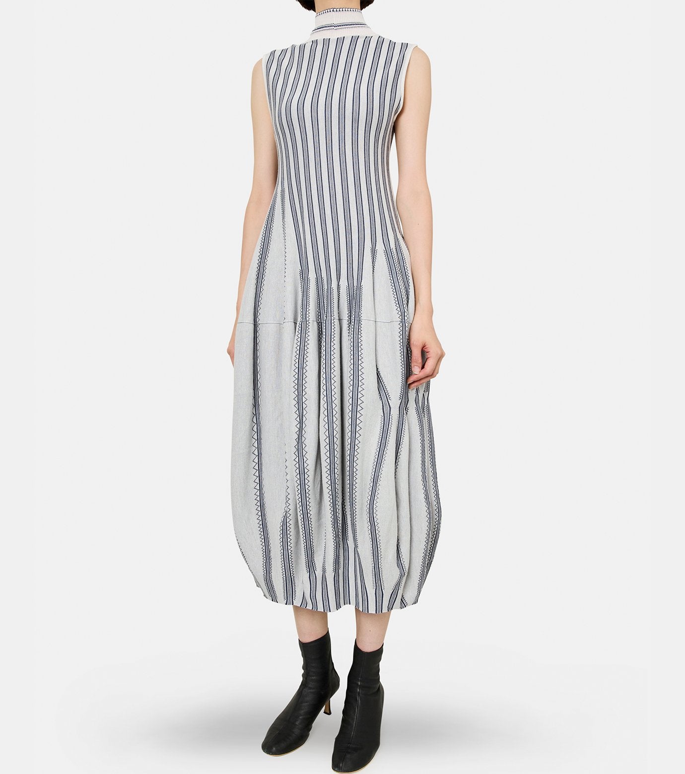 Pleated Knit Dress