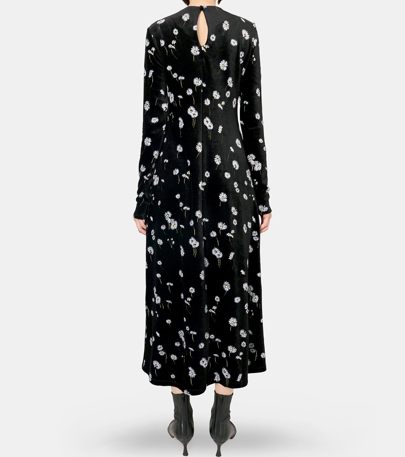 Velour Jersey Floral Dress