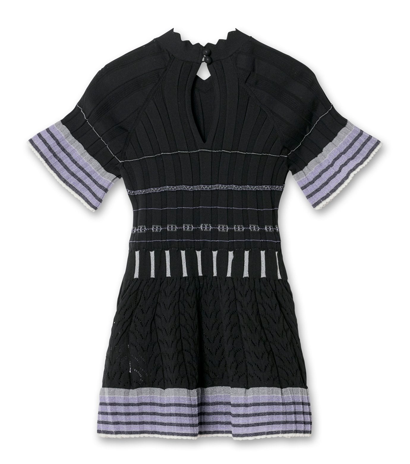 Rib Lace Knit SS Top