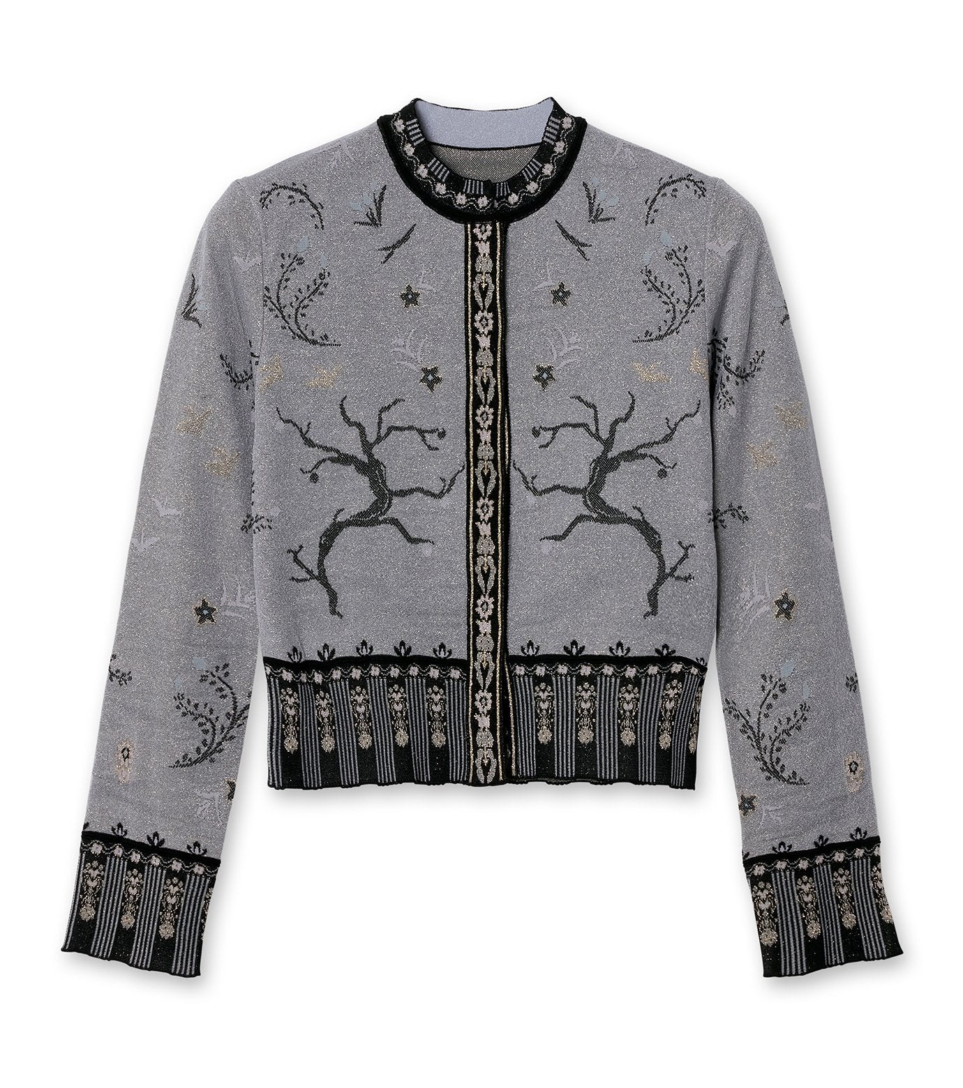 Jacquard Knit Cardigan