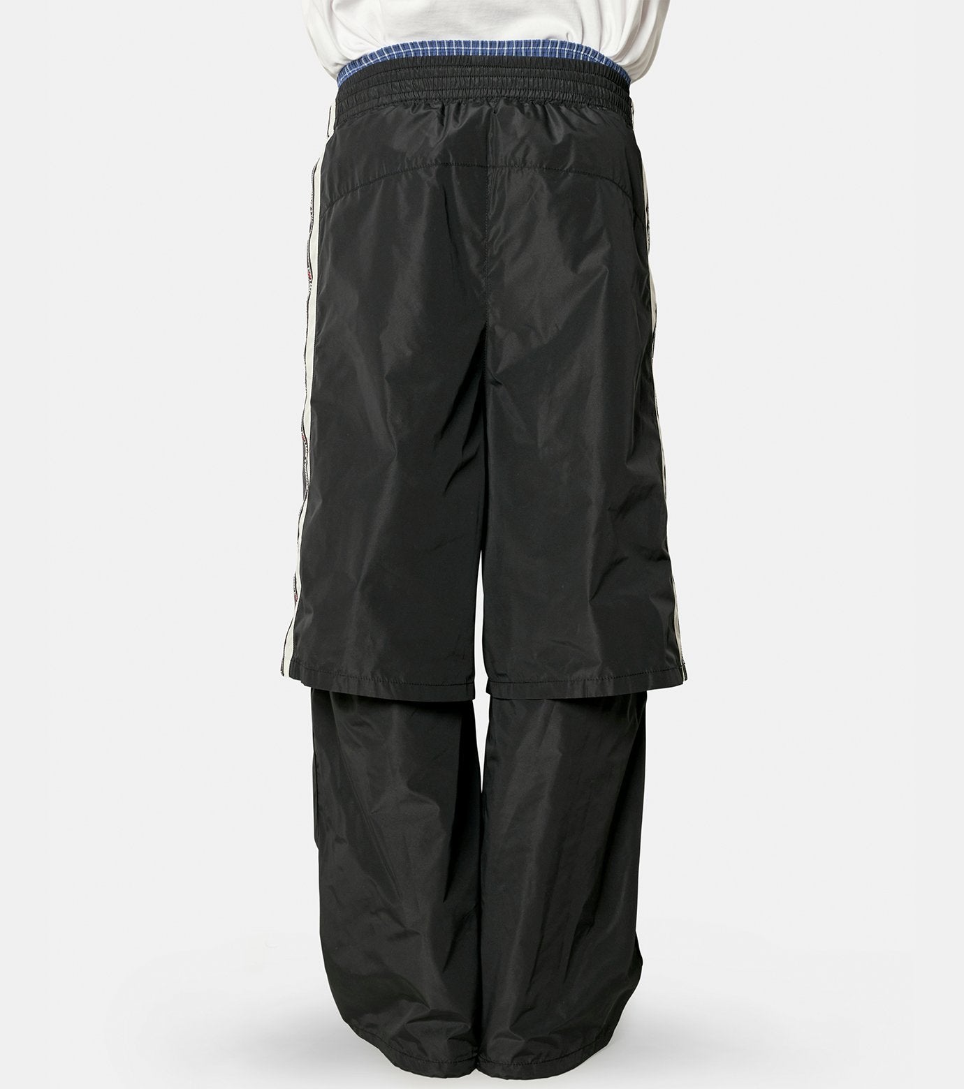 BLACK MENS TRIPLE LAYERED TRACK PANT