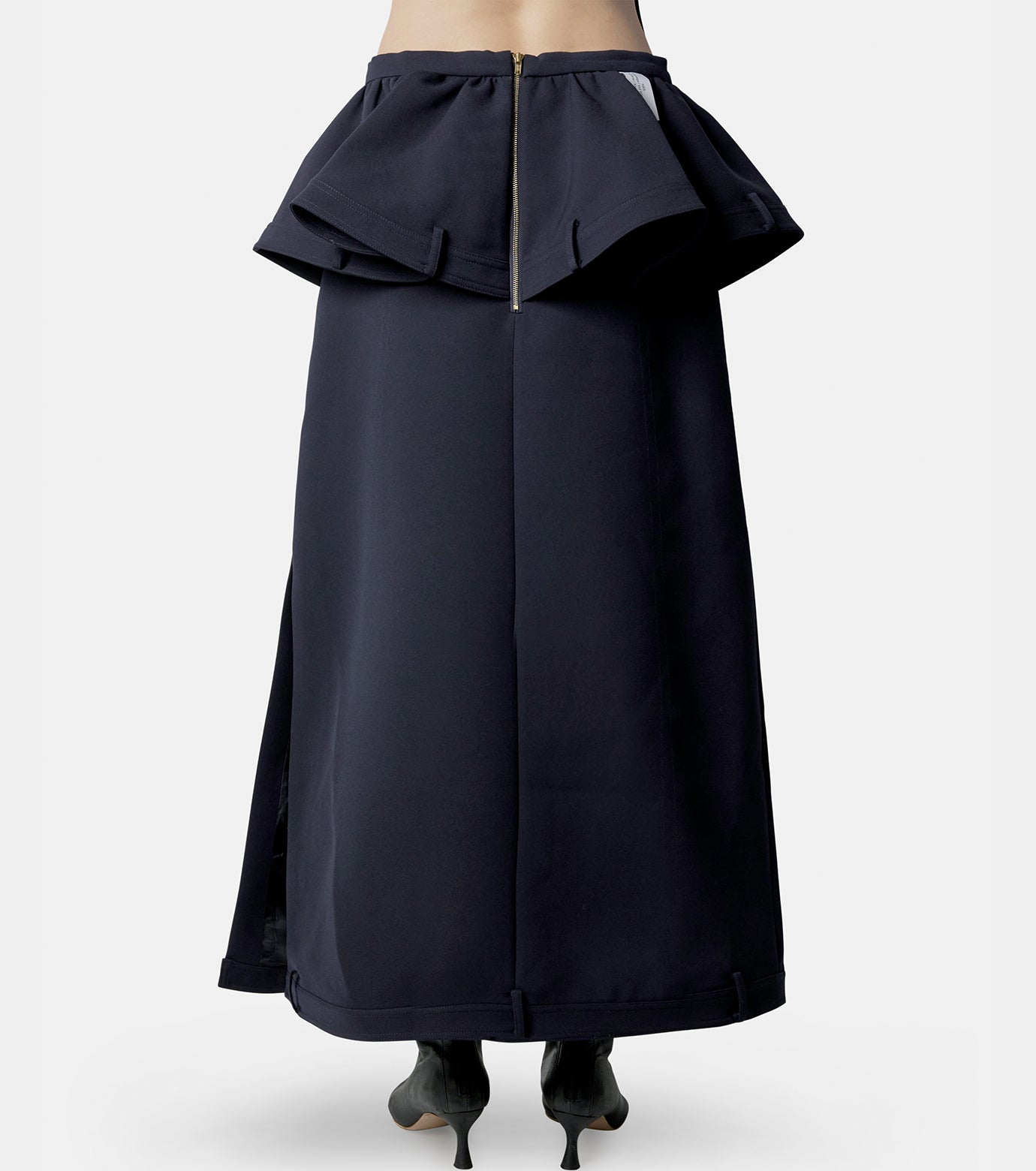 Peplum Detailed Midi Skirt