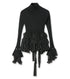 Back Open Smocking Cntrast Top