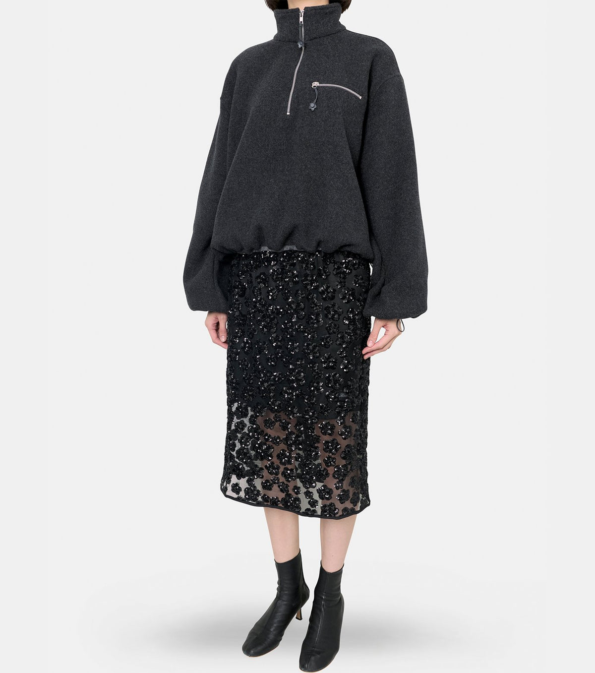 Frederik Half-Zip Jacket Wool Felt