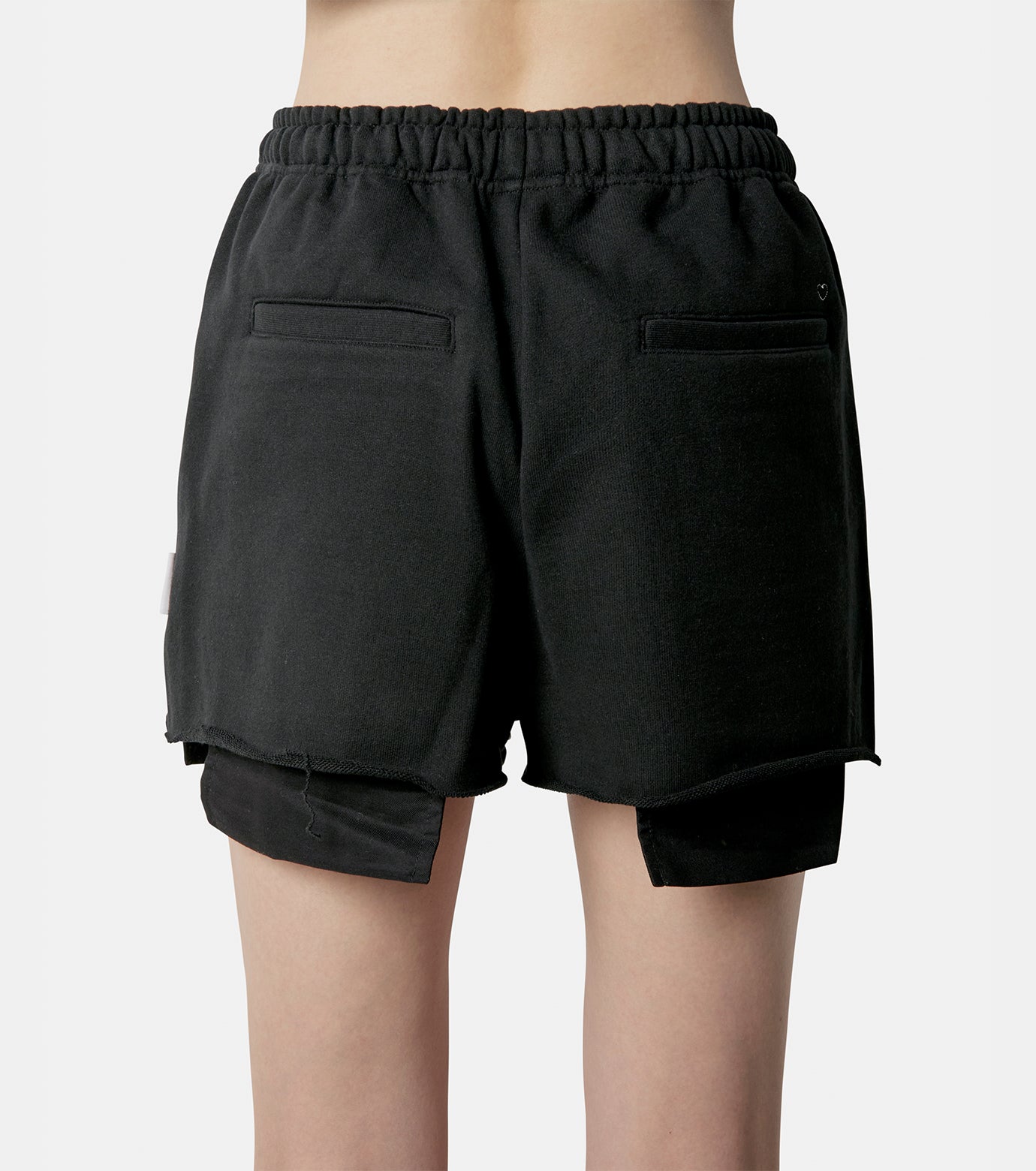 Destressed Track Sweat Shorts