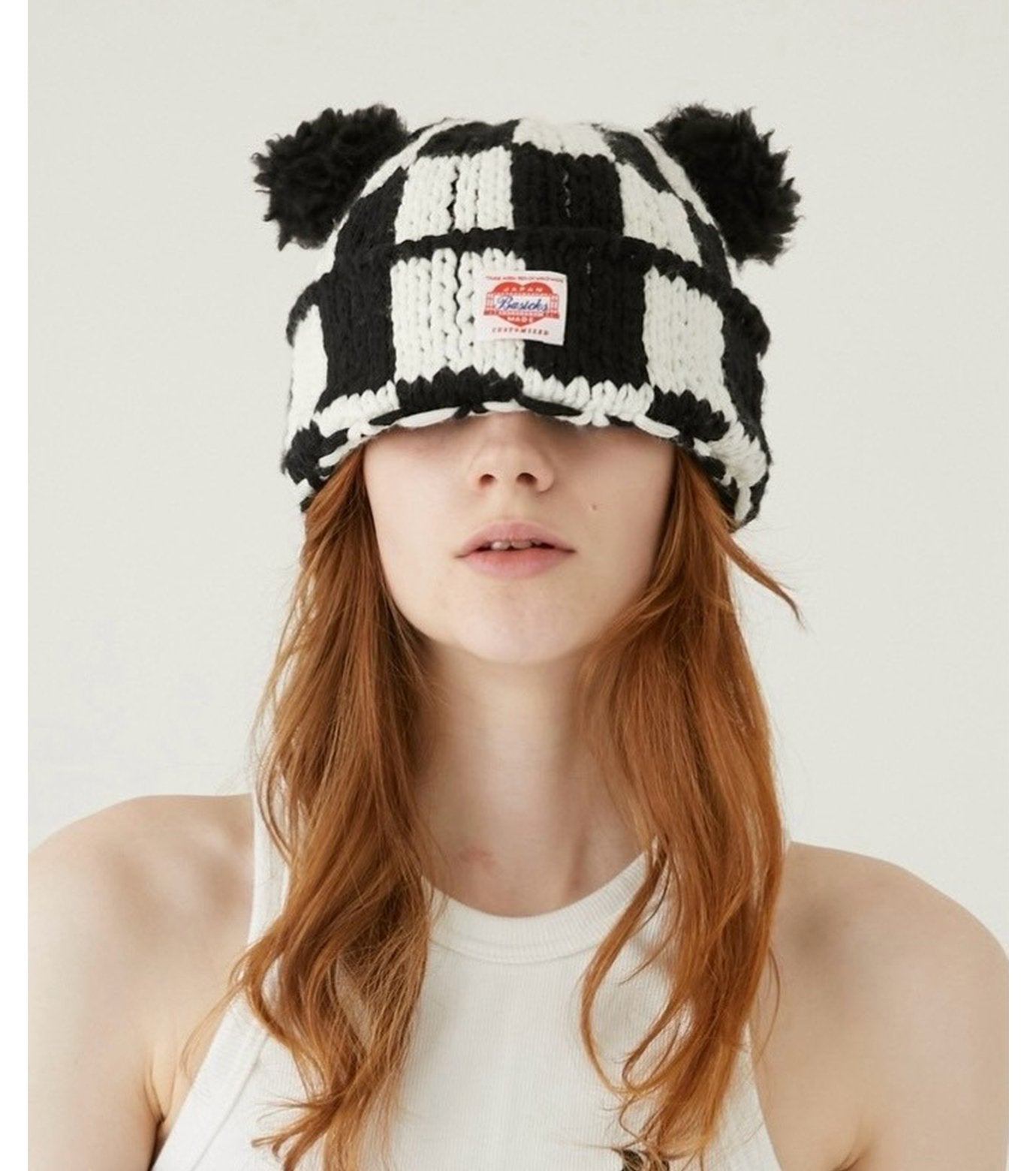 Checkered Flag Bear Beanie
