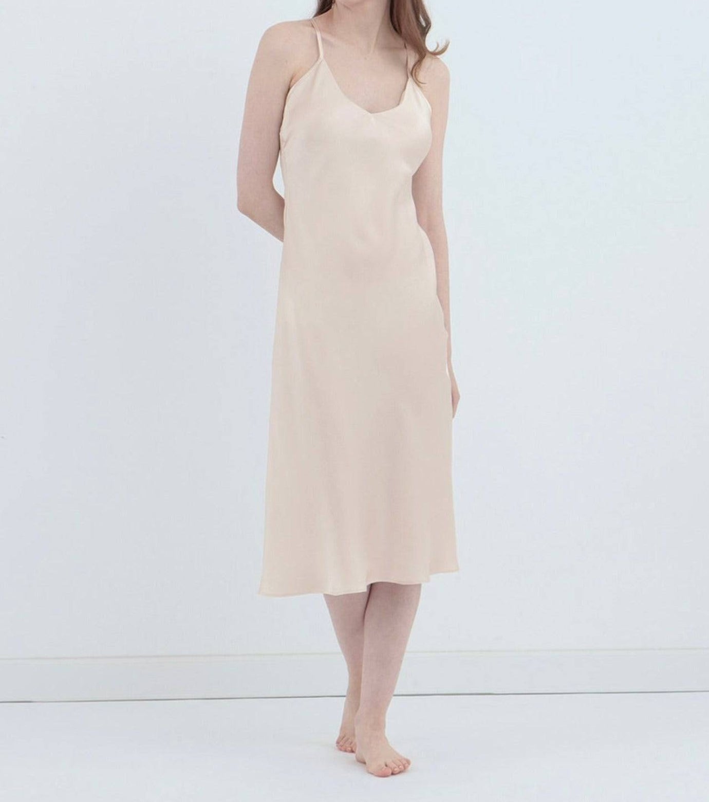 Silk Dress Pearl White