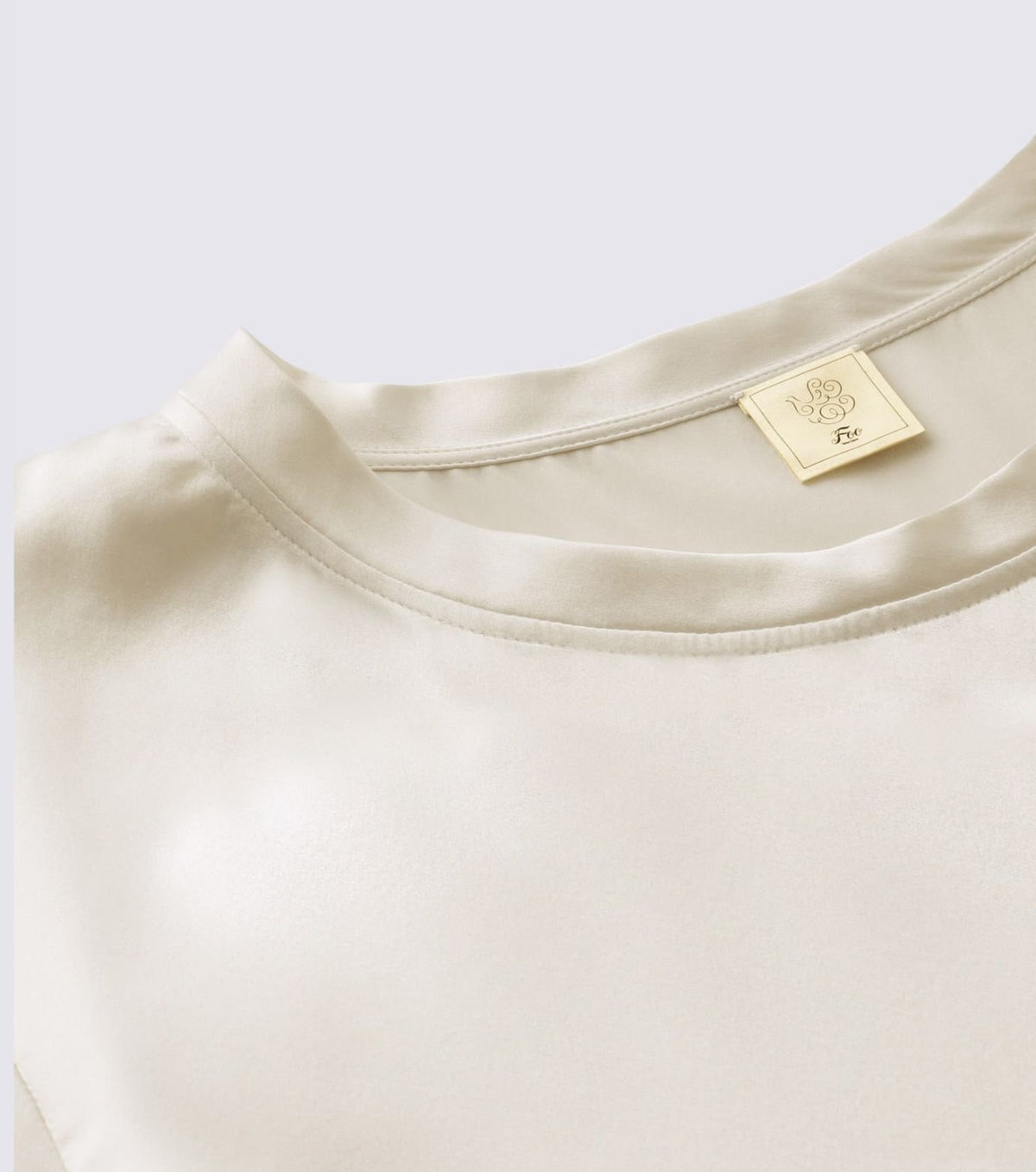 Silk Satin Pullover Perl White