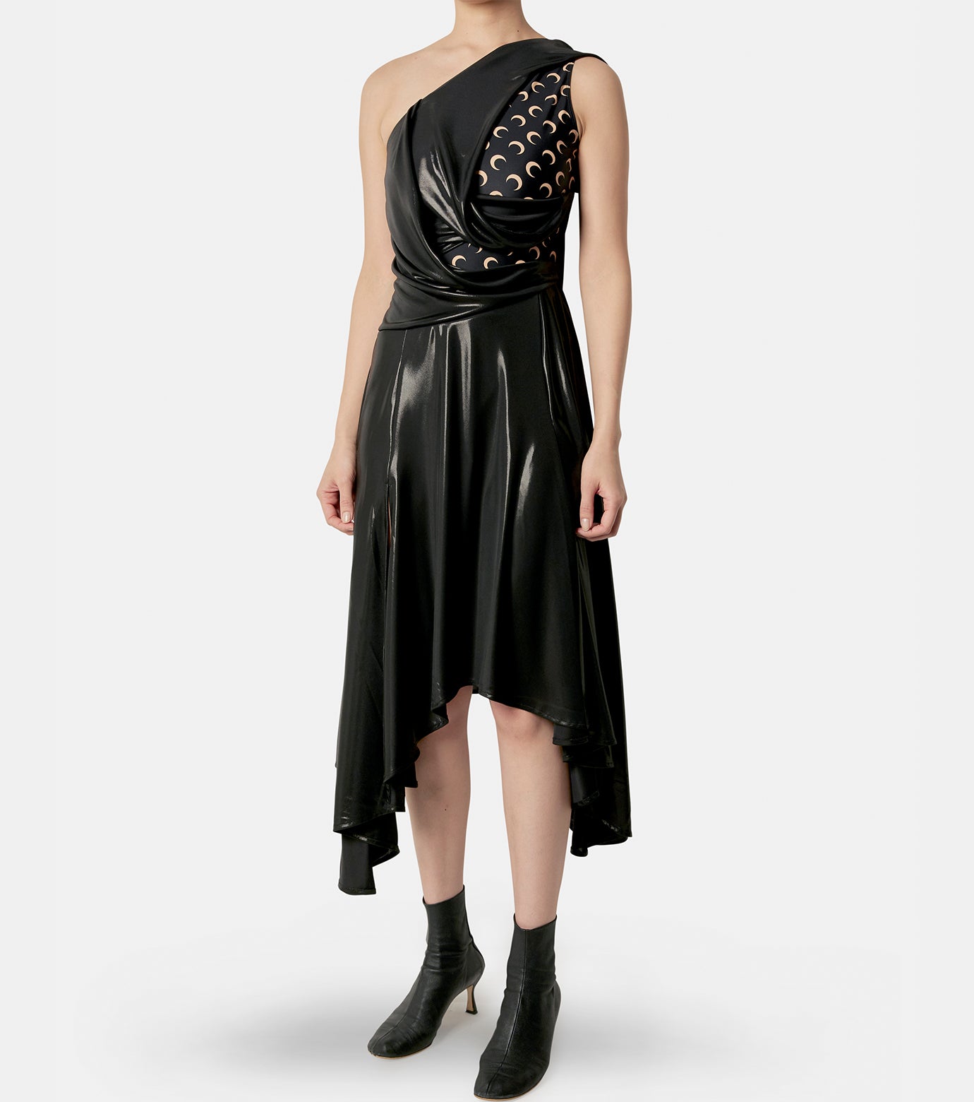 Regenerated Jersey Draped Dress