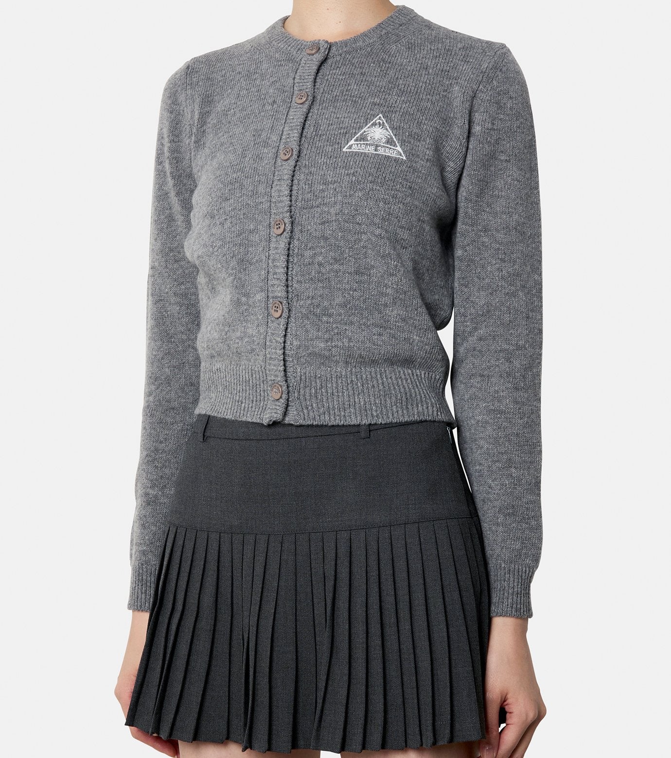 Clean Wool Knit Cardigan