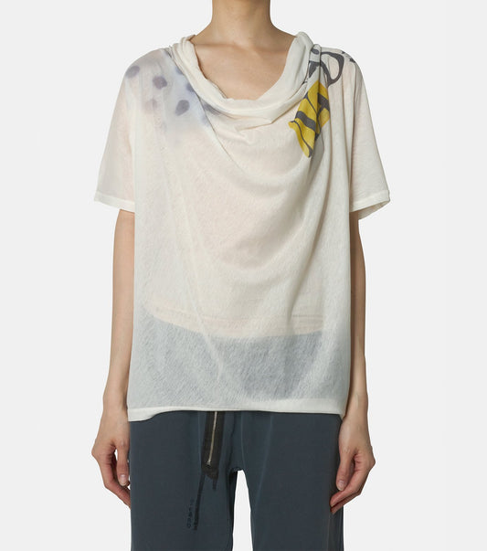 Phonetic Cowl Neck Tee