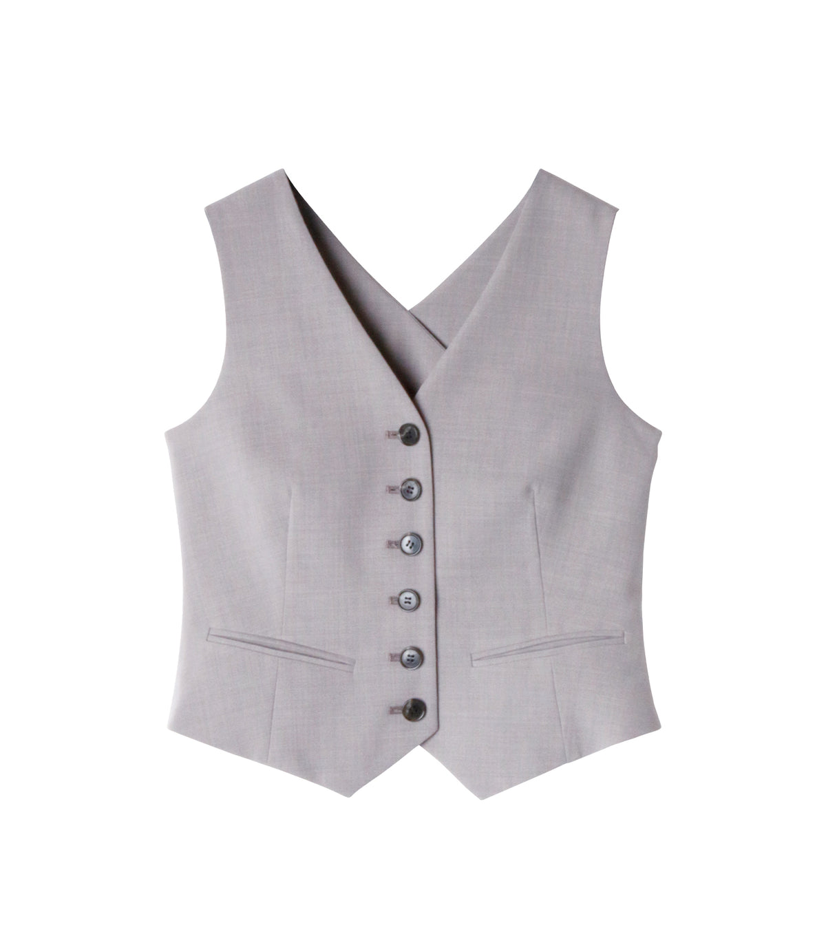 LE CIEL BLEU Cross Back Waistcoat >> RESTIR