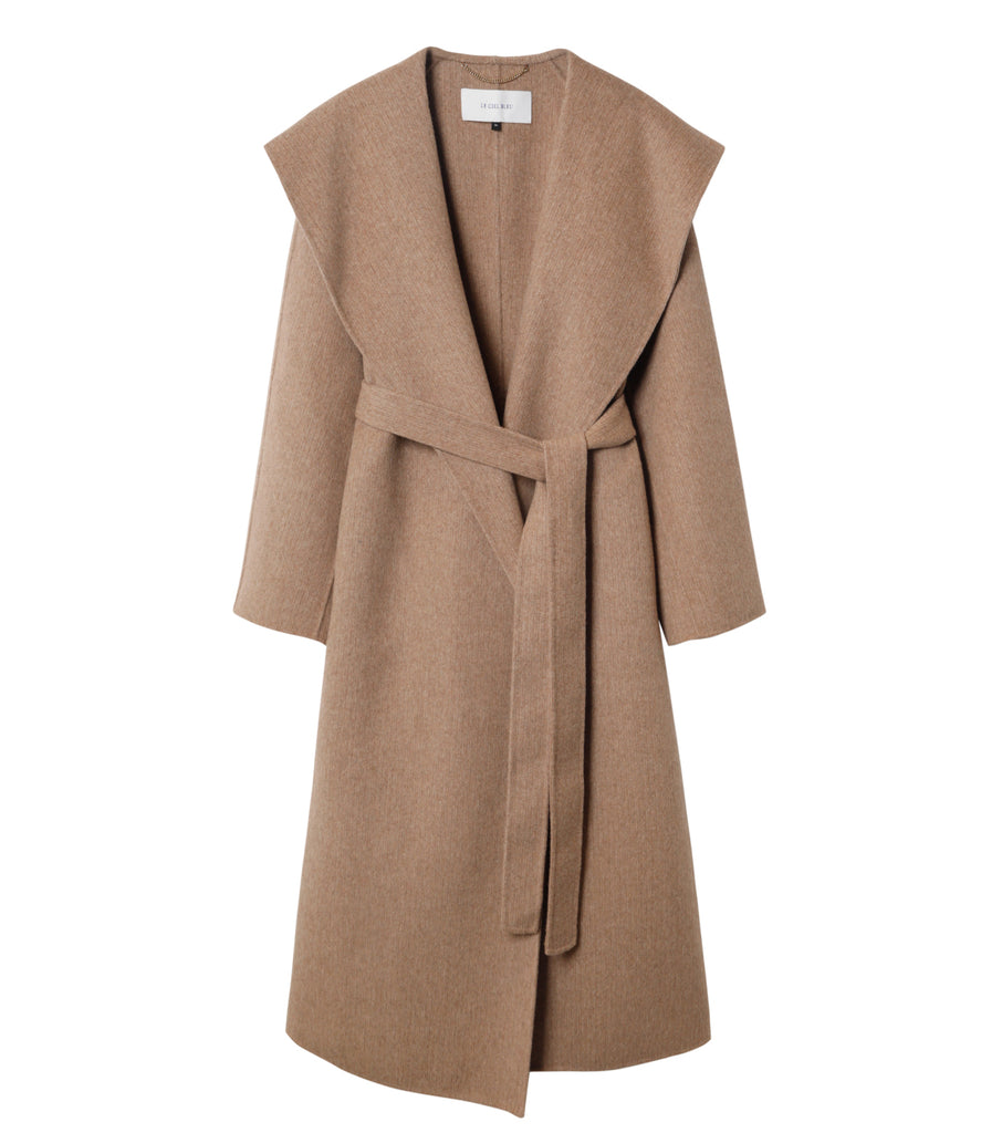 Big Collar Belted Maxi Coat