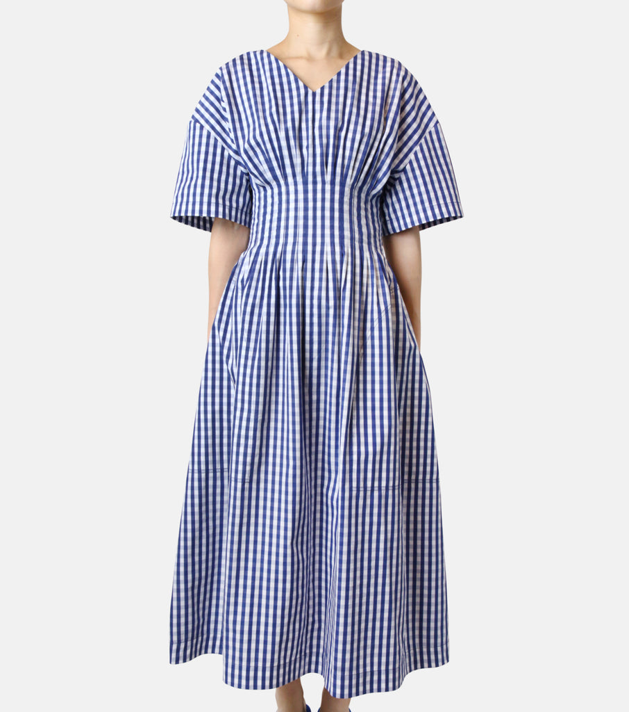 Gingham Check Round Form Dress