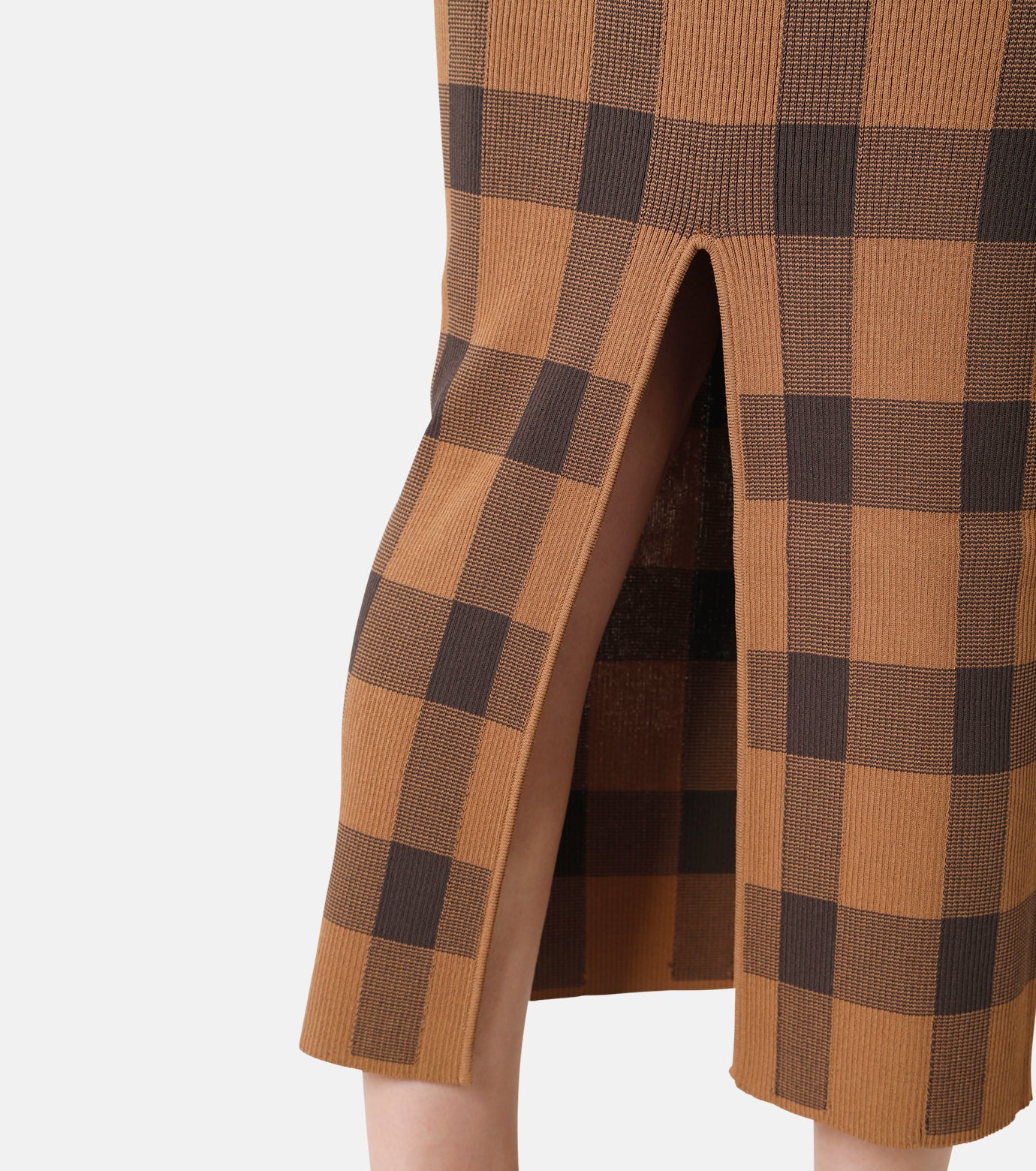 Check Jacquard Knit Skirt