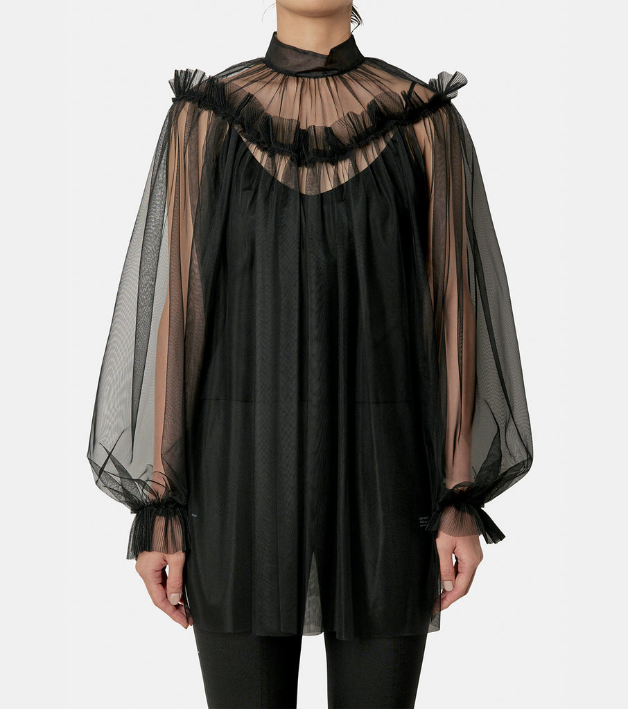 fetico TULLE FRILLED TUNIC