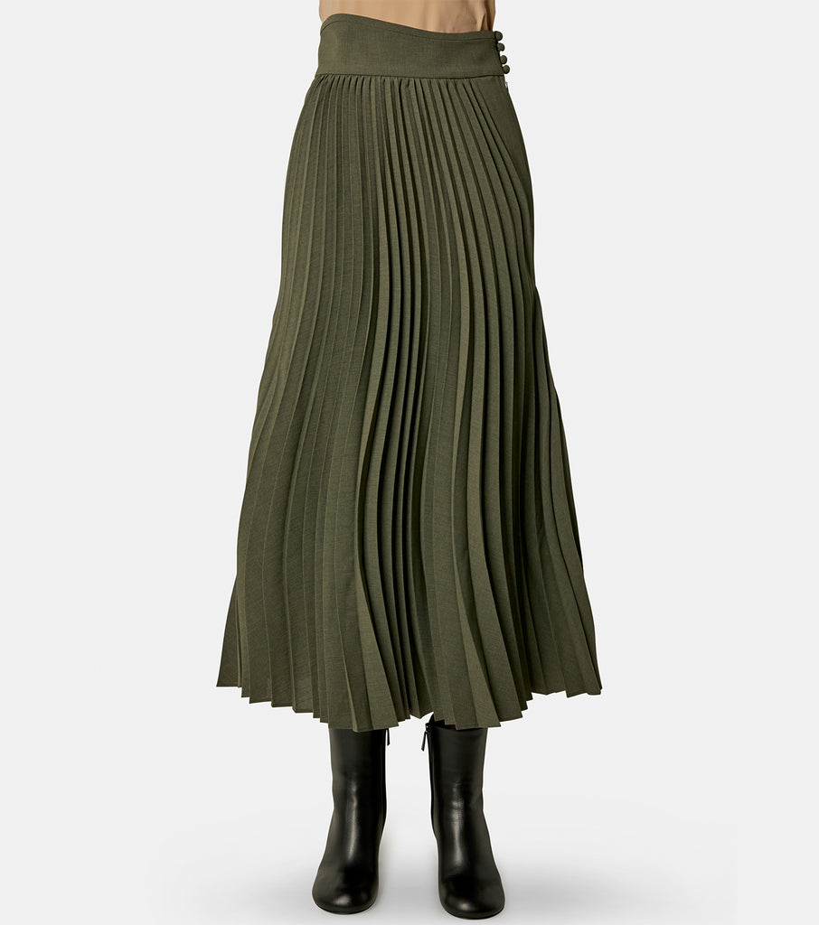 【タグつき新品】mame Curved Pleated Flared Skirt