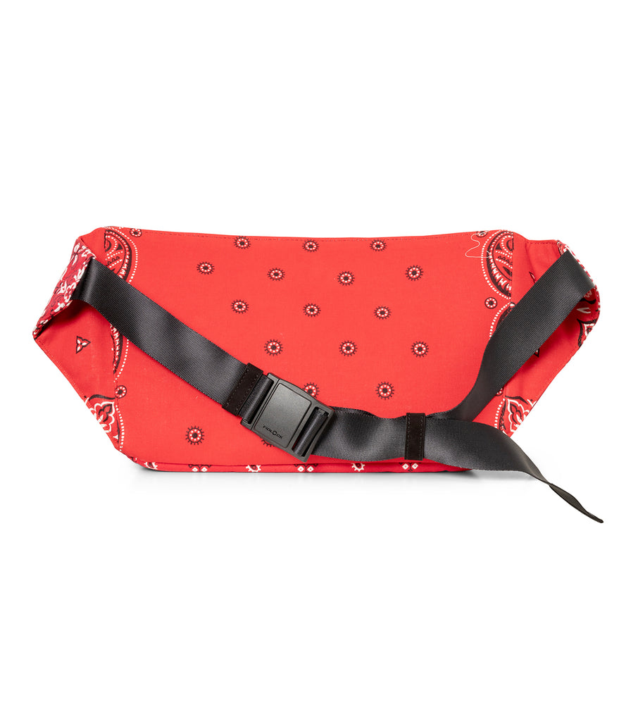 RED BANDANA BELT BAG WITH LOGO