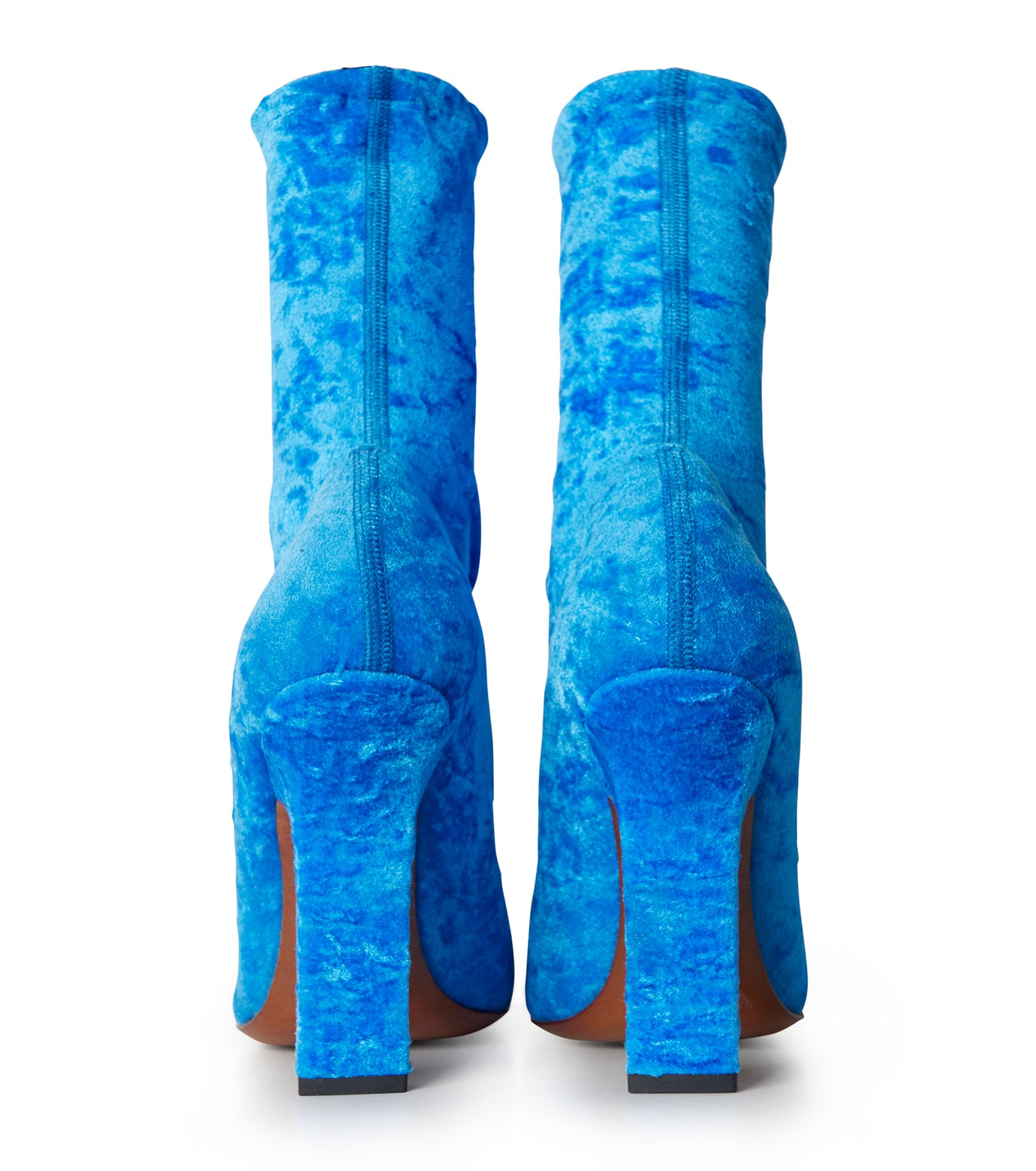 Velvet Boomerang Sock Ankle Boots