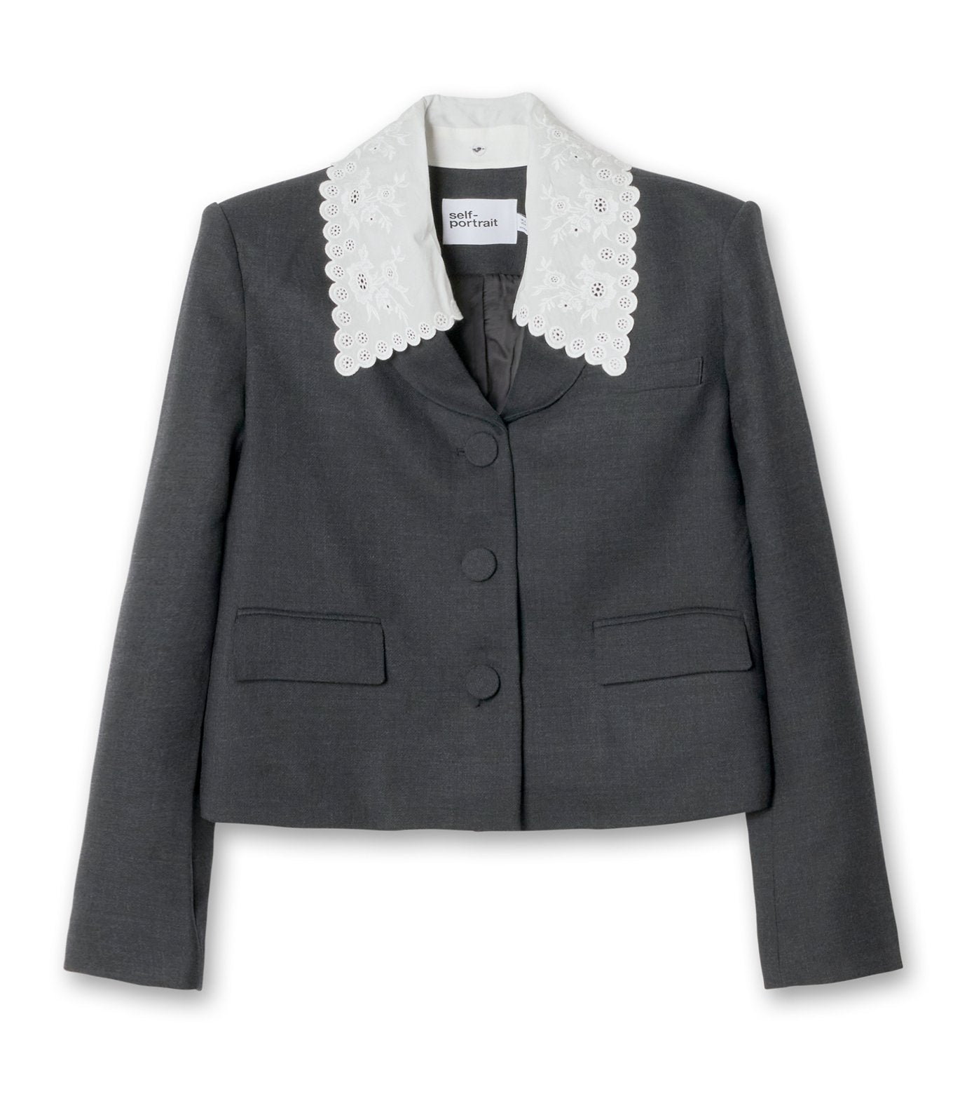 Grey Wool Collared Jacket