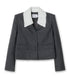 Grey Wool Collared Jacket