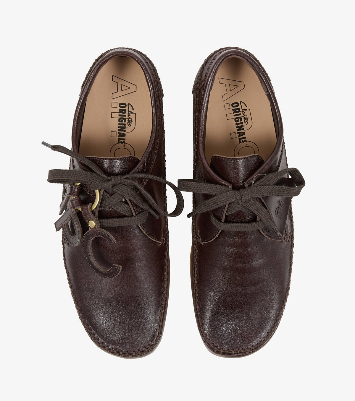 WEAVER APC CLARKS-CUIR LISSE BRILLAN