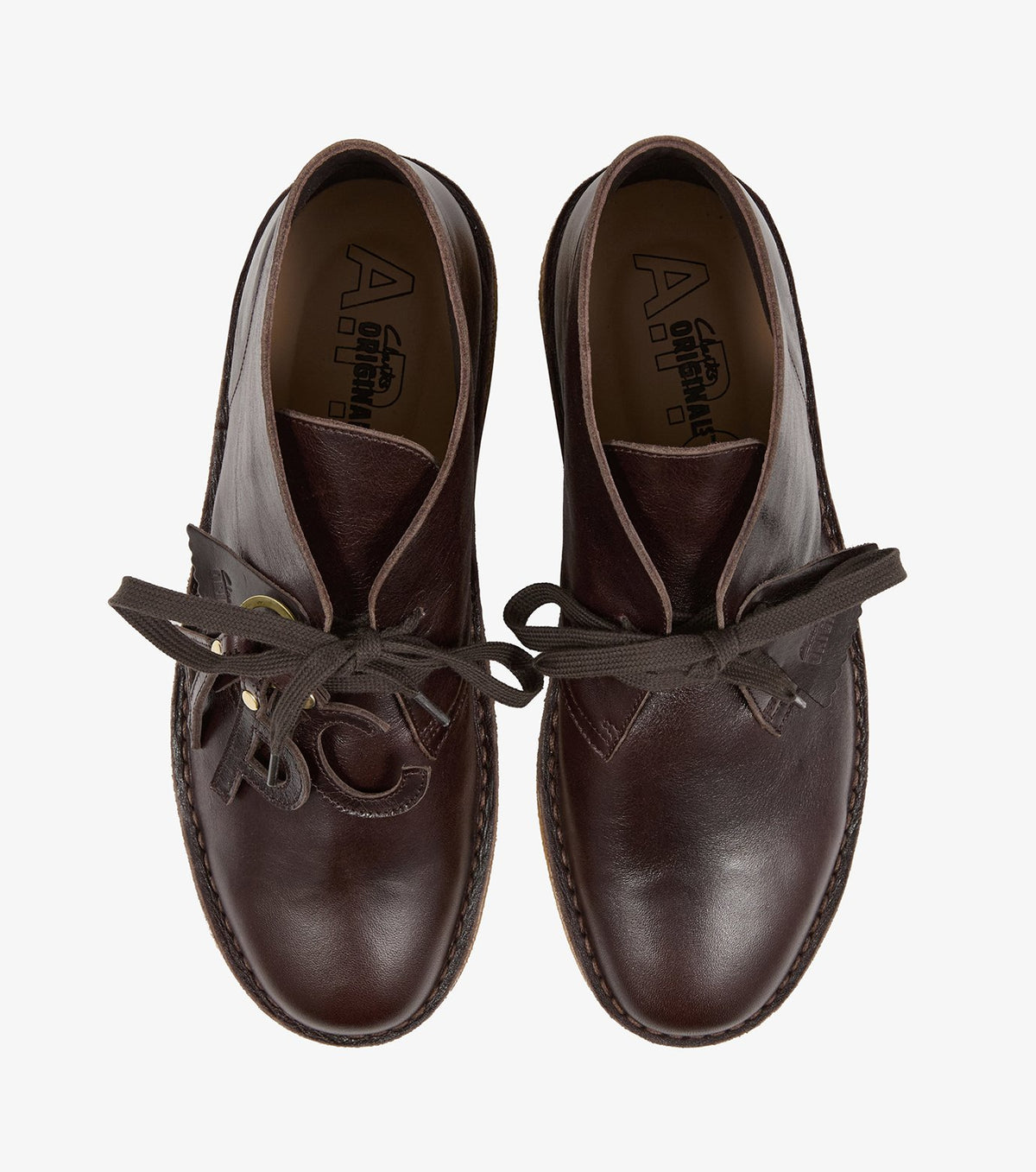 DESERT BOOTS APC CLARKS-CUIR LISSE B
