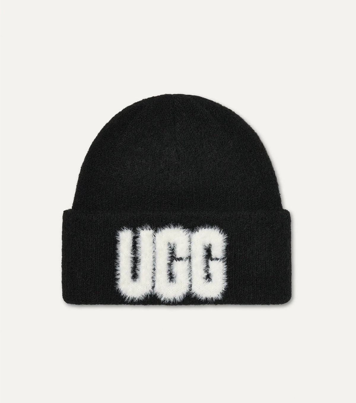U FUZZY UGG LOGO BEANIE