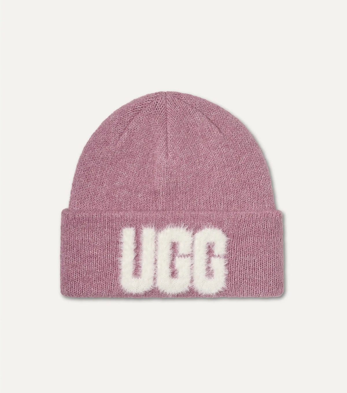 U FUZZY UGG LOGO BEANIE