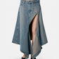 Cut Out Denim Skirt