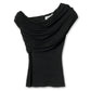 Black Draped Knit Top