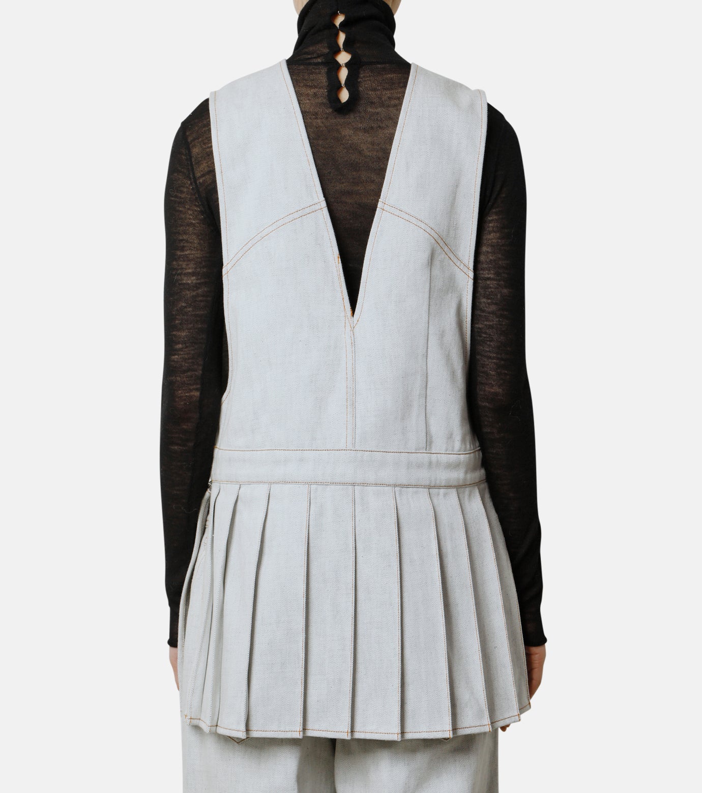 Snow Demin Pleated Vest