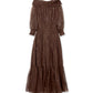 Brown Georgette Maxi Dress