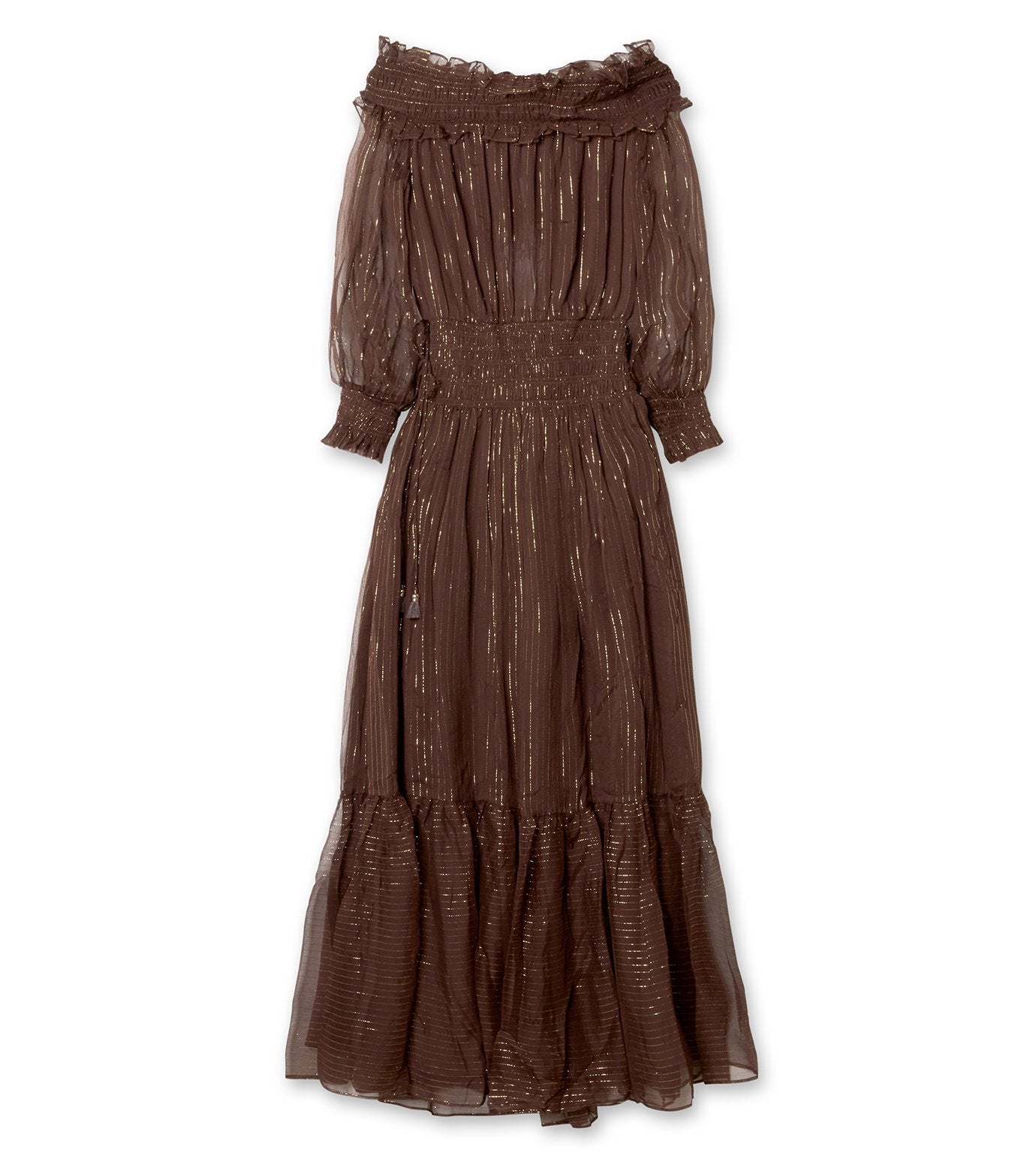 Brown Georgette Maxi Dress