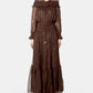 Brown Georgette Maxi Dress