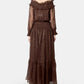 Brown Georgette Maxi Dress