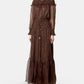 Brown Georgette Maxi Dress