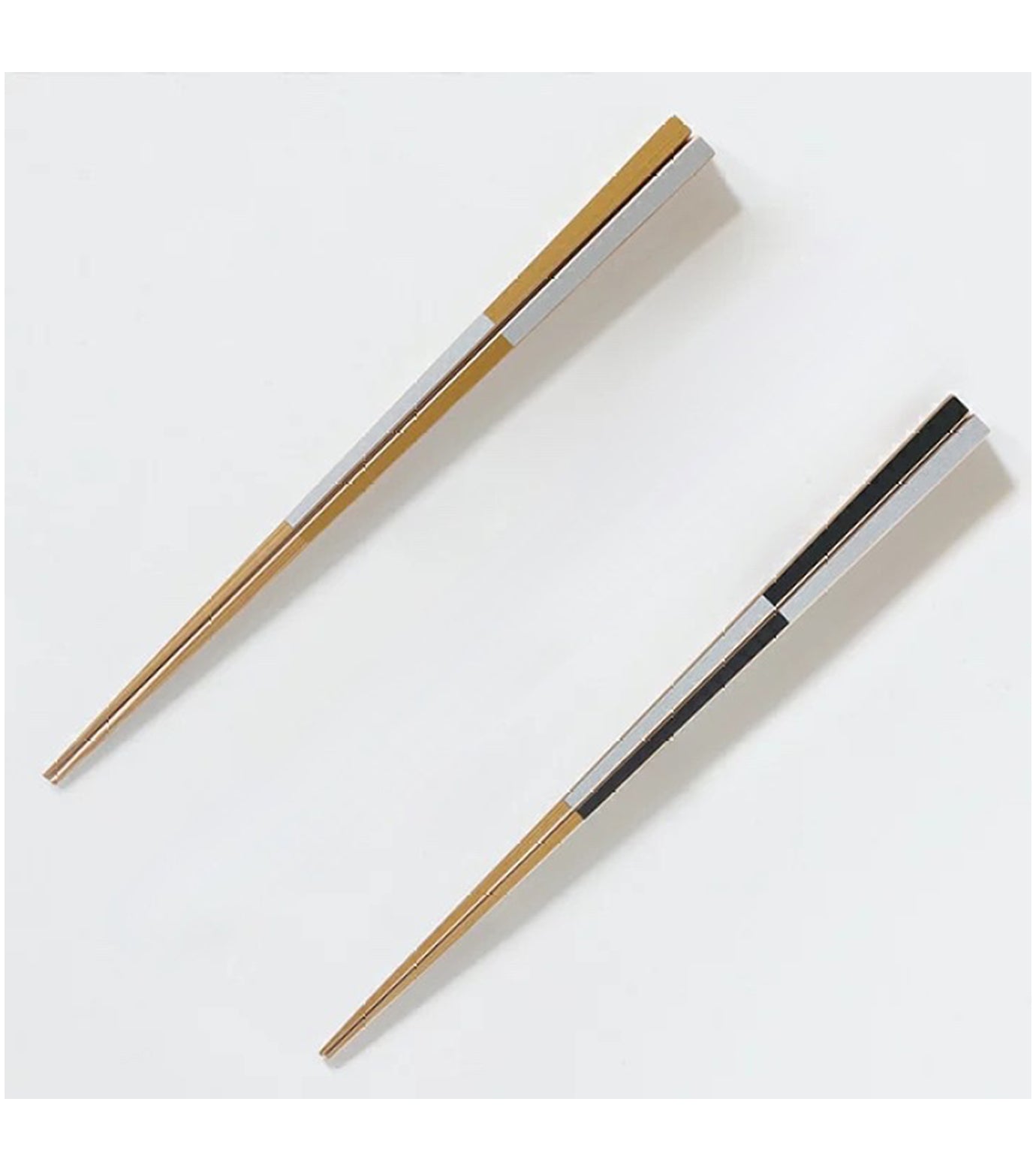 Silver Checkered Pattern Chopsticks