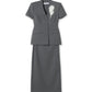 Grey Tailored Flower Detail Midi Dre