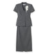 Grey Tailored Flower Detail Midi Dre